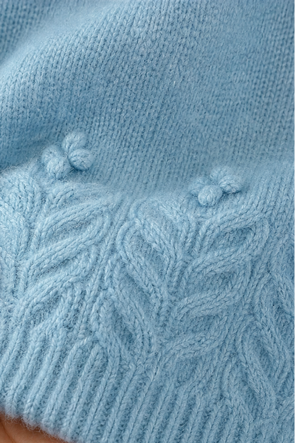 Women's Cable Knit Sweater | Structured Collar & Cuffs 10