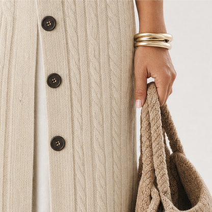 Women's Cable-Knit Duster Cardigan | Open-Front & Flattering Fit 11