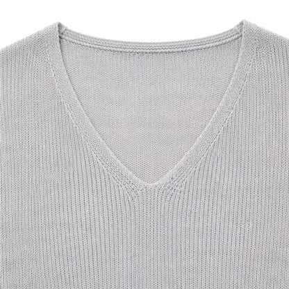 Women's V-Neck Knit Tunic Top | Loose Drape & All-Day Comfort 6