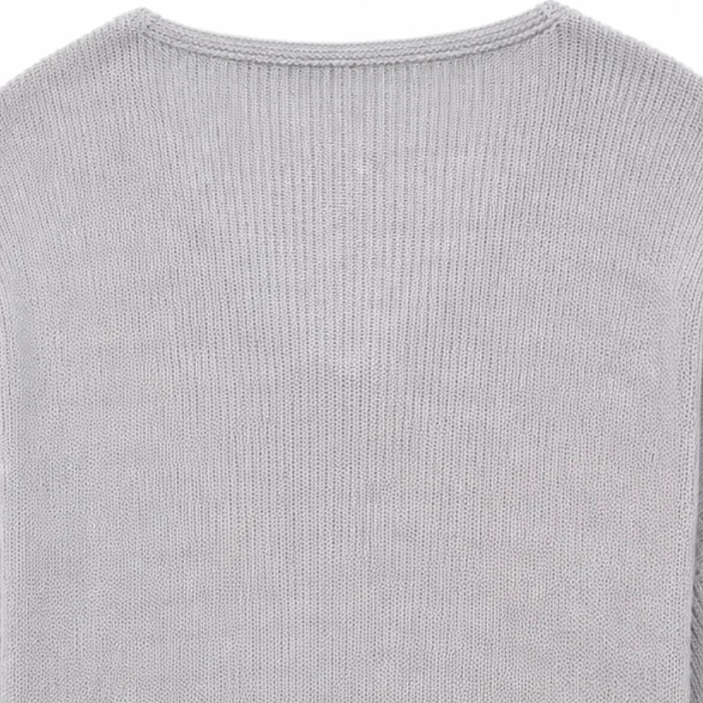 Women's V-Neck Knit Tunic Top | Loose Drape & All-Day Comfort 9