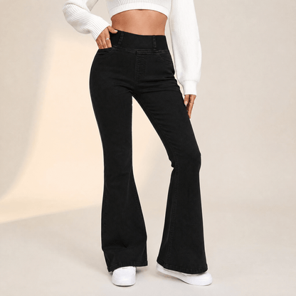 Women's High Waist Flare Jeans | Stretch & No Pinch Waistband 17