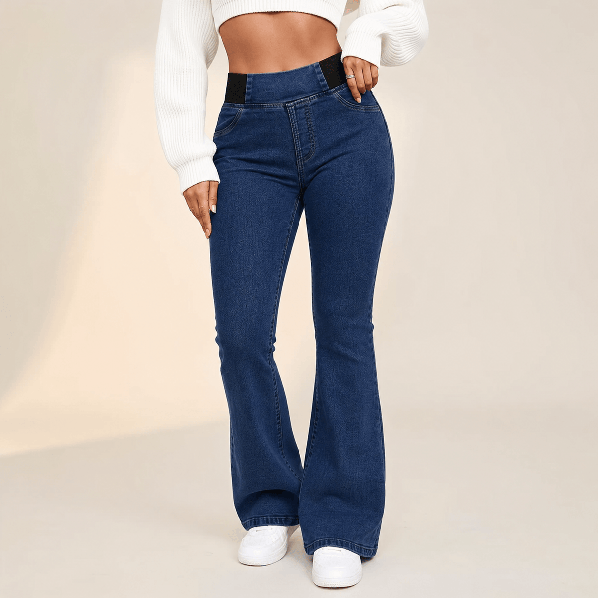 Women's High Waist Flare Jeans | Stretch & No Pinch Waistband 16