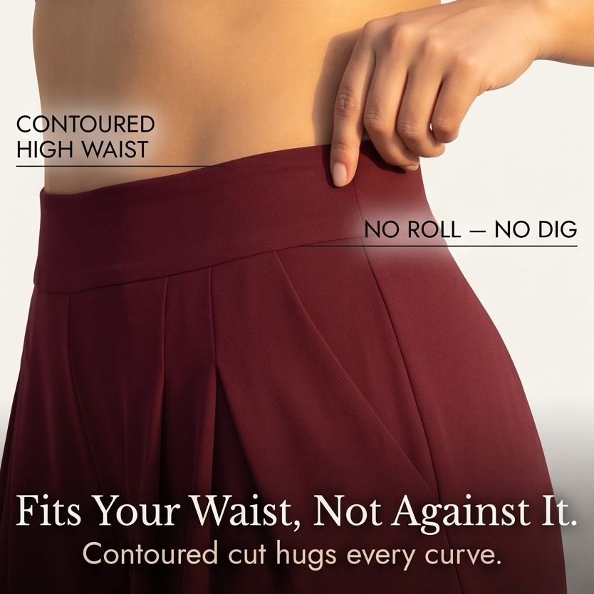 Women's Palazzo Pants | Pleated Wide Leg & Contoured Waist 5