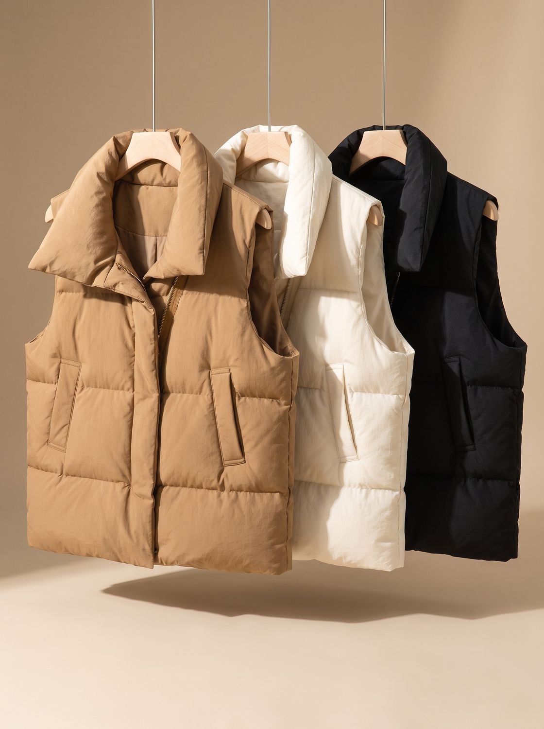 Women's Puffer Vest | Shawl Collar & Wind-Proof Warmth 2