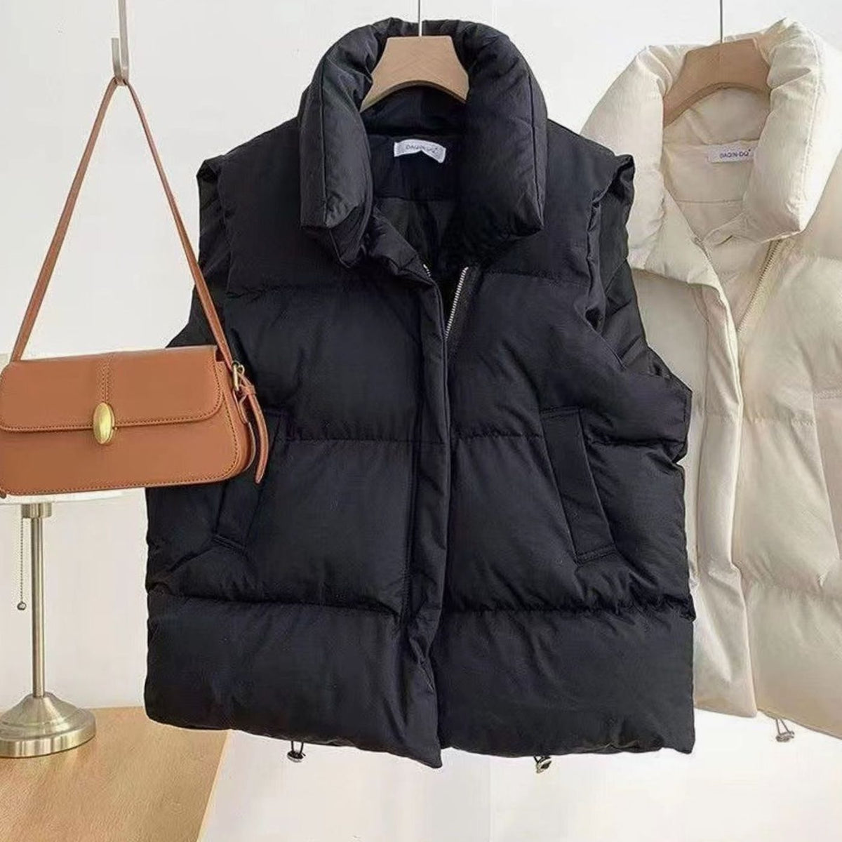 Women's Puffer Vest | Shawl Collar & Wind-Proof Warmth 5
