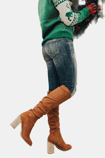 Women's Over Knee High Boots | Stretch Fit & Block Heel 5