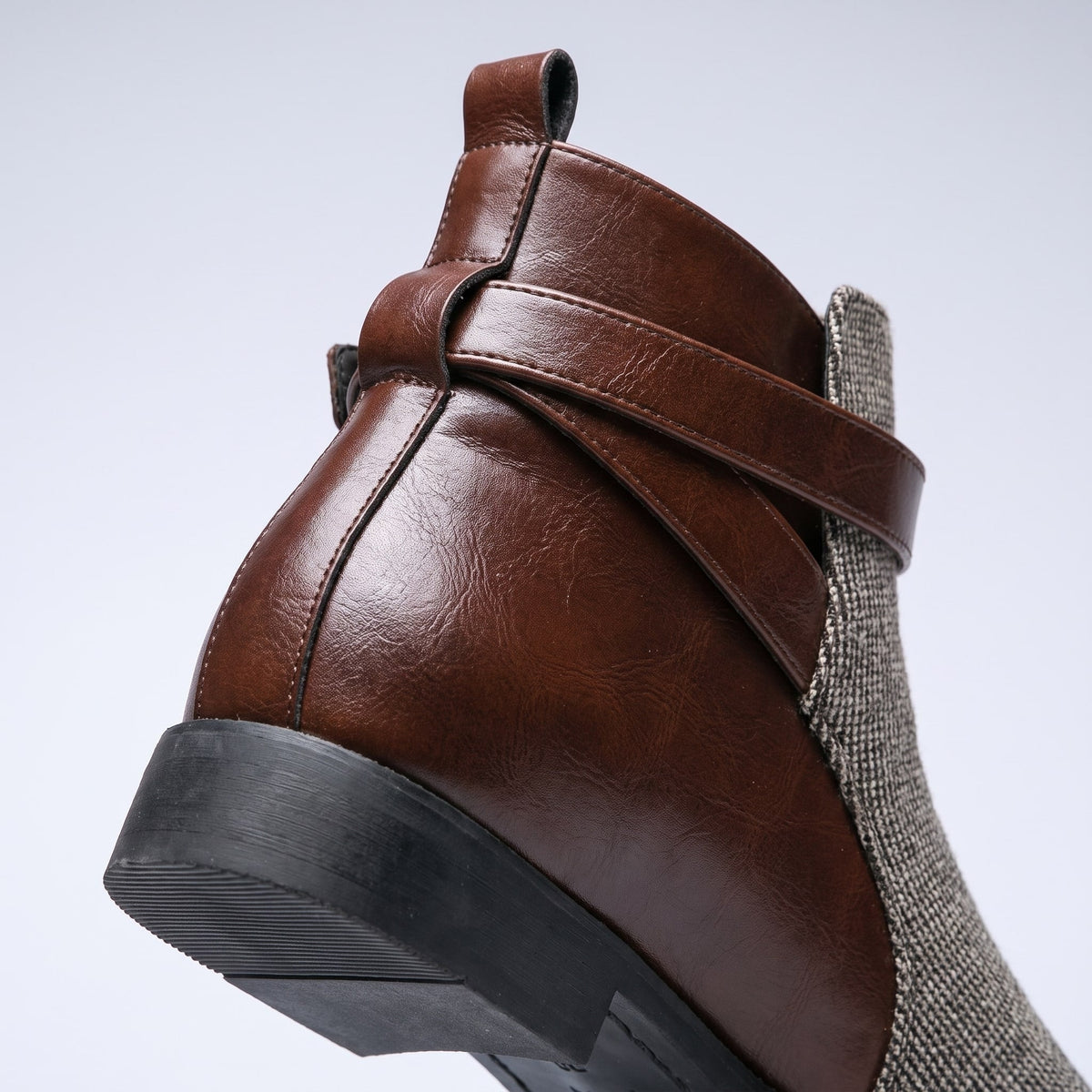 Men's Ankle Boots Adjustable Buckle Two Tone Design 8