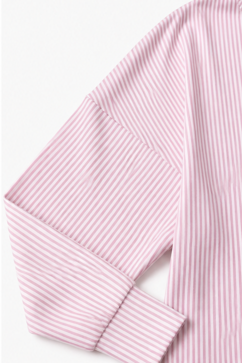 Women's Striped Zip-Up Top | Relaxed Fit & Wrinkle Resistant 7