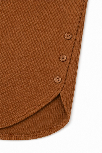 Women's Henley Top | Ribbed Texture & Relaxed Fit 7