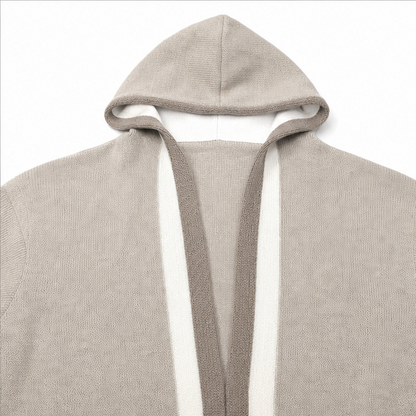 Women's Hooded Long-Line Cardigan | Color-Block & Effortless Layering 6