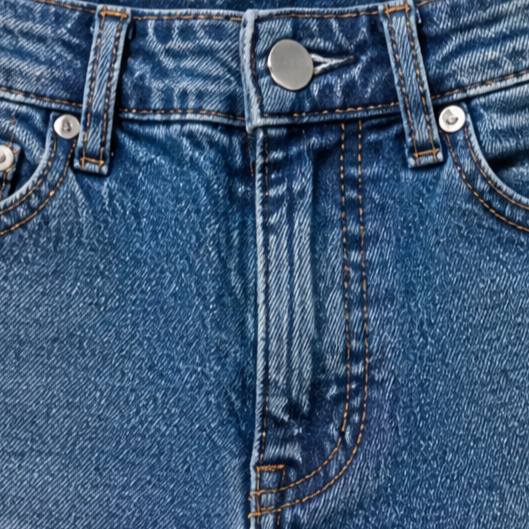Women's Flare Jeans | Scalloped Buttons & Raw Hem 7