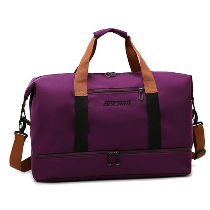 Men's Duffle Bag Shoe Compartment Front Pocket with Adjustable Strap 11