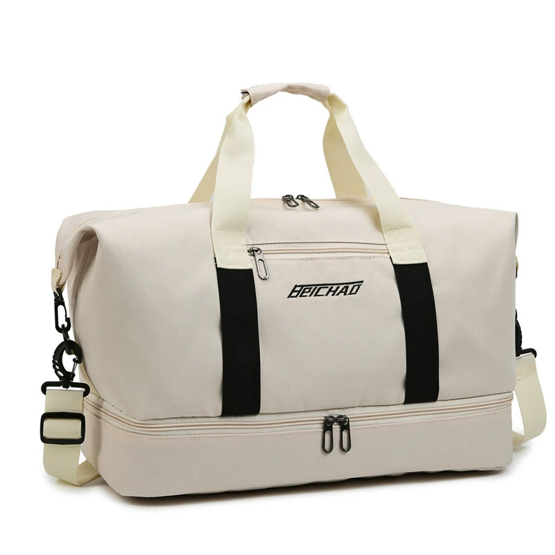 Men's Duffle Bag Shoe Compartment Front Pocket with Adjustable Strap 12