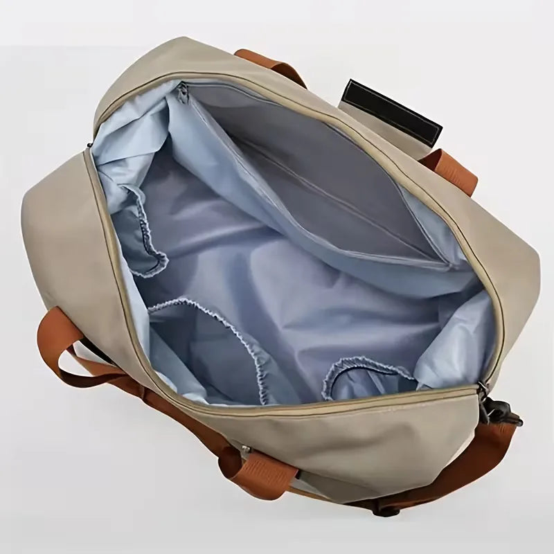 Men's Duffle Bag Shoe Compartment Front Pocket with Adjustable Strap 4