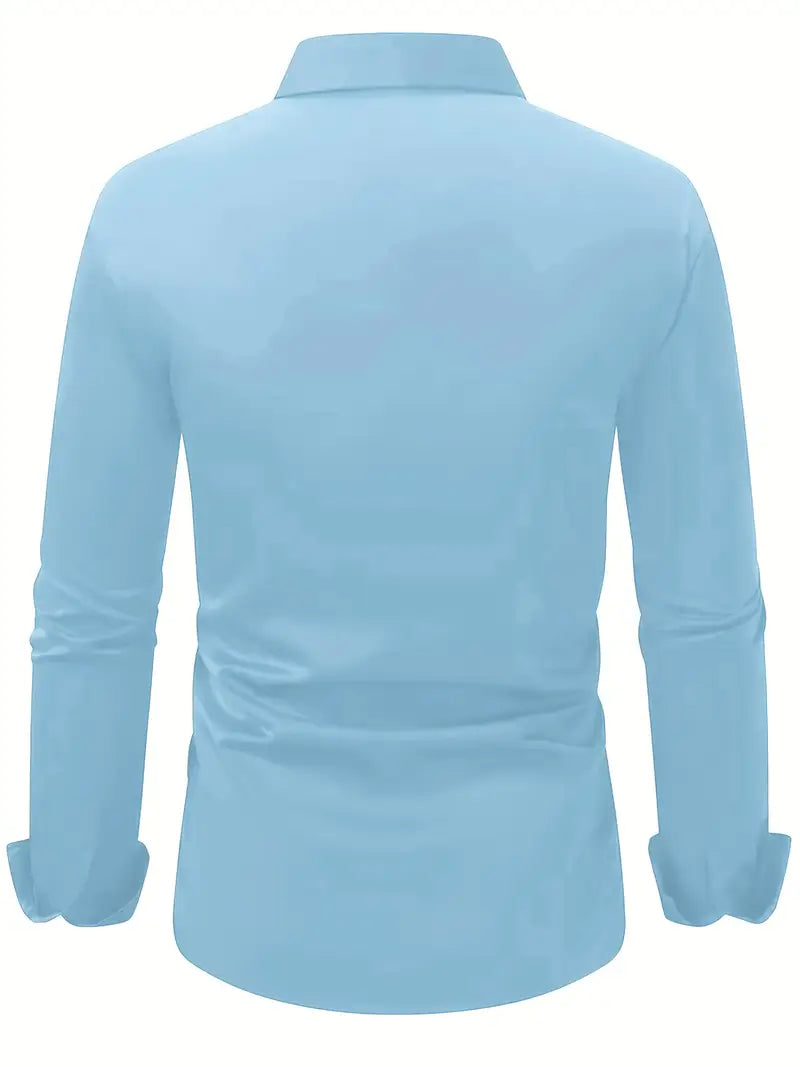 Men's Dress Shirt | Button-Front & Pointed Collar 18