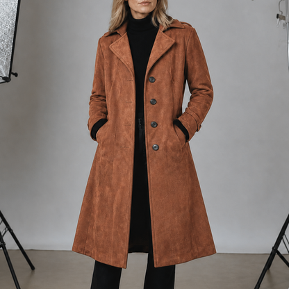 Women's Trench Coat | Long Line & Soft Drape 11