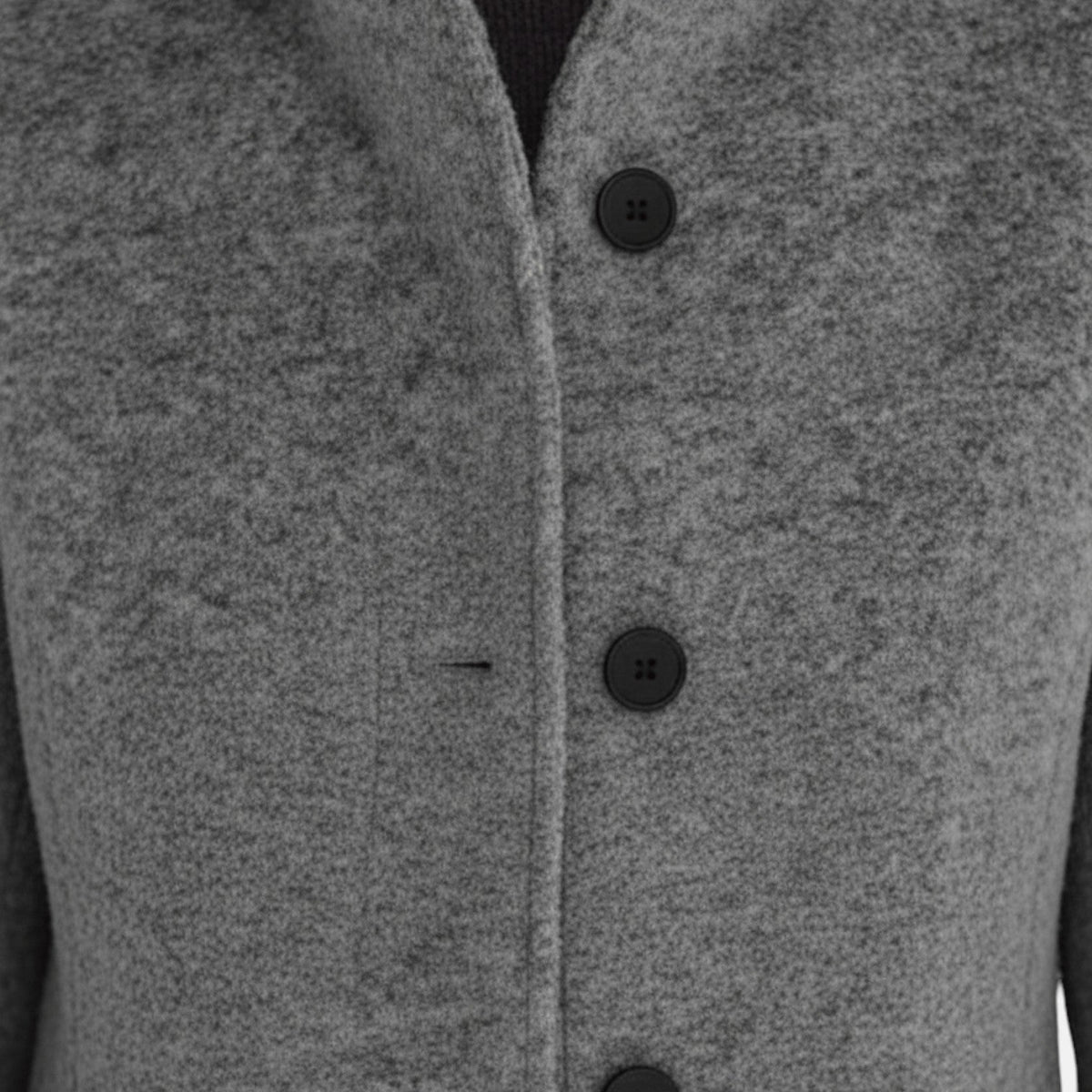 Elara – Women's Coat with Stand-Up Collar and Pockets - Coats - Light Grey - Davies & Cooper