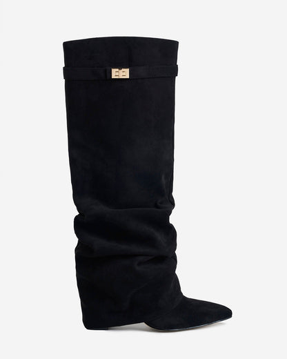 Women's Knee High Boots | Hidden Heel & Slouch Design 1