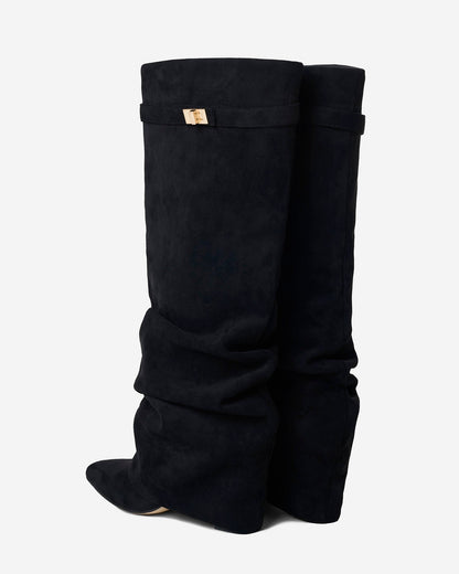Women's Knee High Boots | Hidden Heel & Slouch Design 7