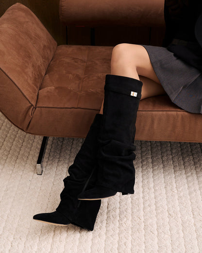 Women's Knee High Boots | Hidden Heel & Slouch Design 6