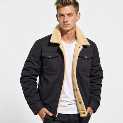 Ernest | Men's Sherpa-Lined Relaxed-Fit Snap-Button Casual Jacket