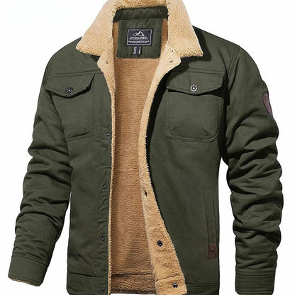 Ernest | Men's Sherpa-Lined Relaxed-Fit Snap-Button Casual Jacket