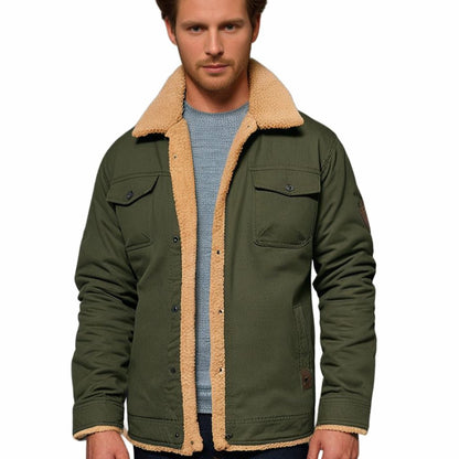 Ernest | Men's Sherpa-Lined Relaxed-Fit Snap-Button Casual Jacket