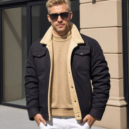 Ernest | Men's Sherpa-Lined Relaxed-Fit Snap-Button Casual Jacket