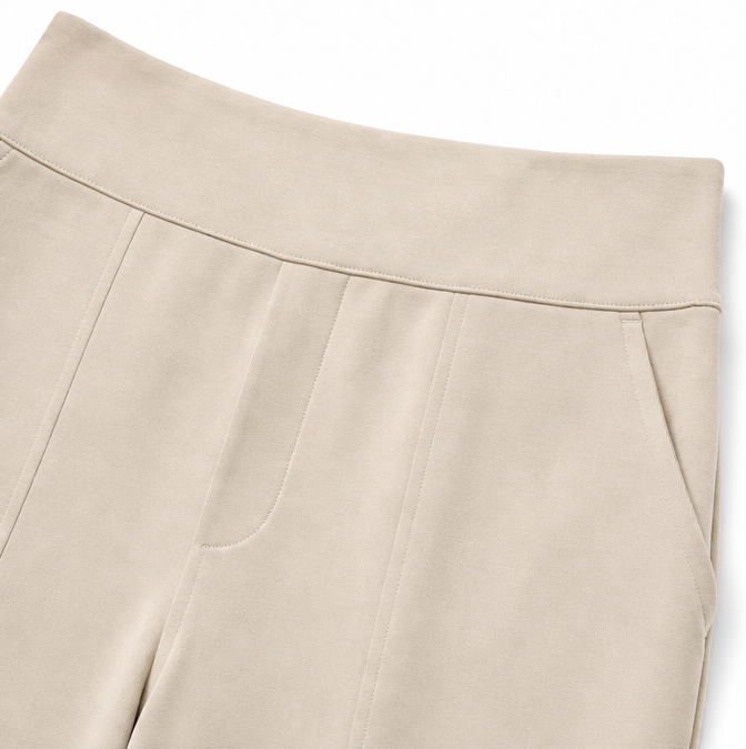 Women's Cropped Wide-Leg Capris | High-Waisted & Stretch 8