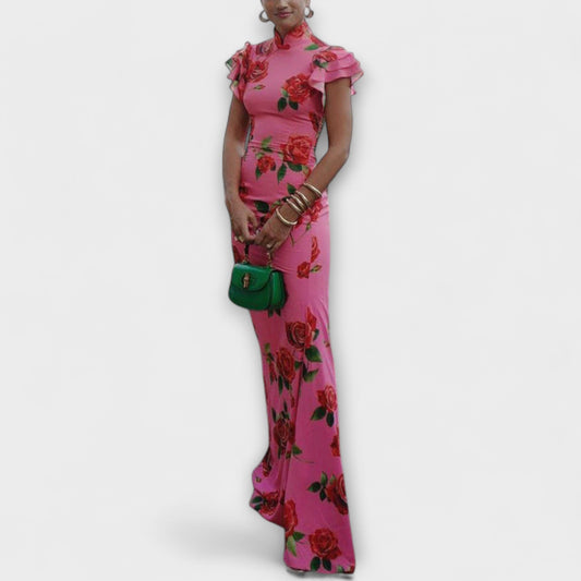 Floral Print Maxi Dress for Summer Events