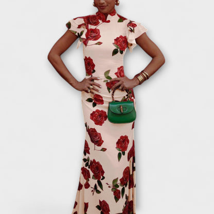 Floral Print Maxi Dress for Summer Events