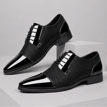 Men's Pointed Toe Oxford Shoes Lace Up Formal Footwear 1