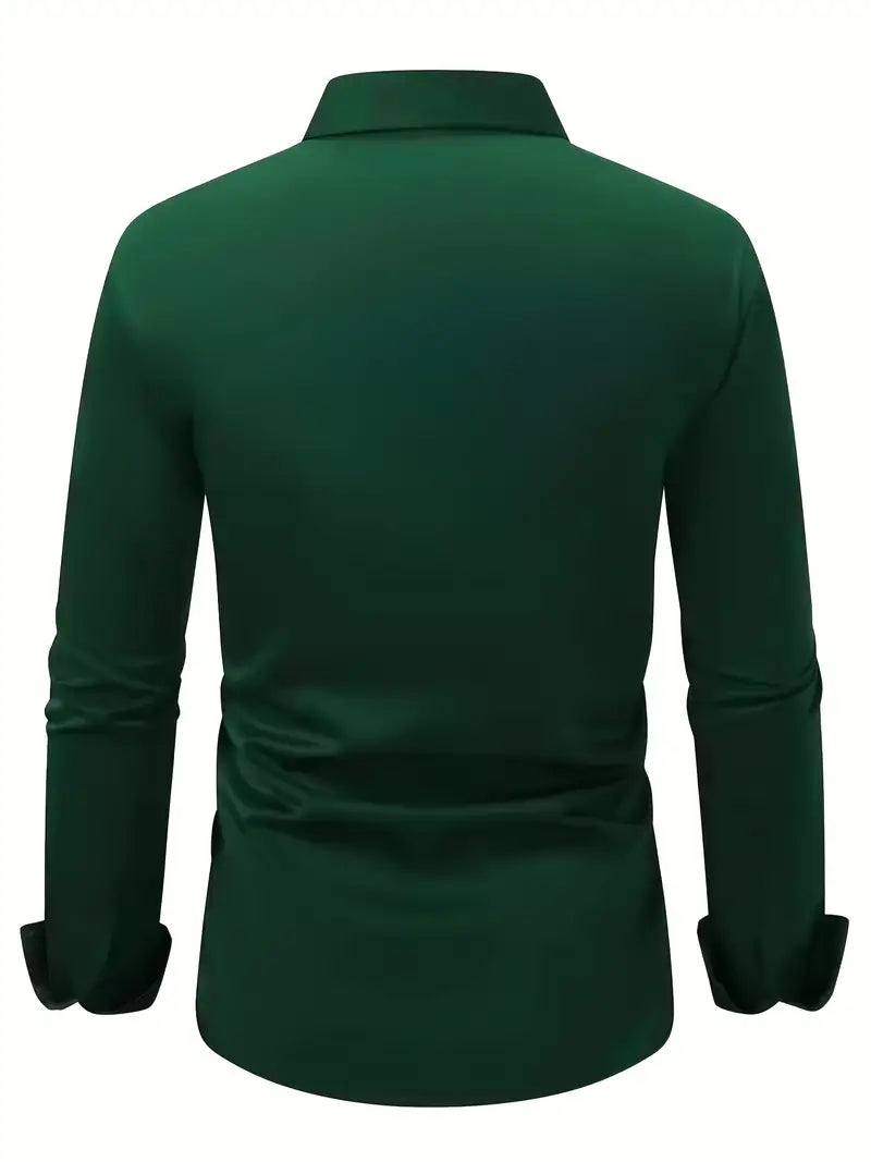 Men's Dress Shirt | Button-Front & Pointed Collar 19