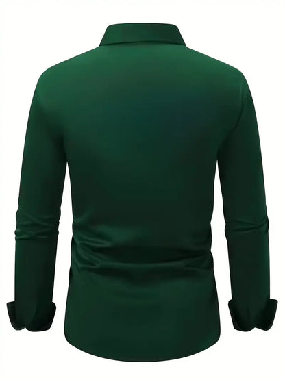 Men's Dress Shirt | Button-Front & Pointed Collar 19