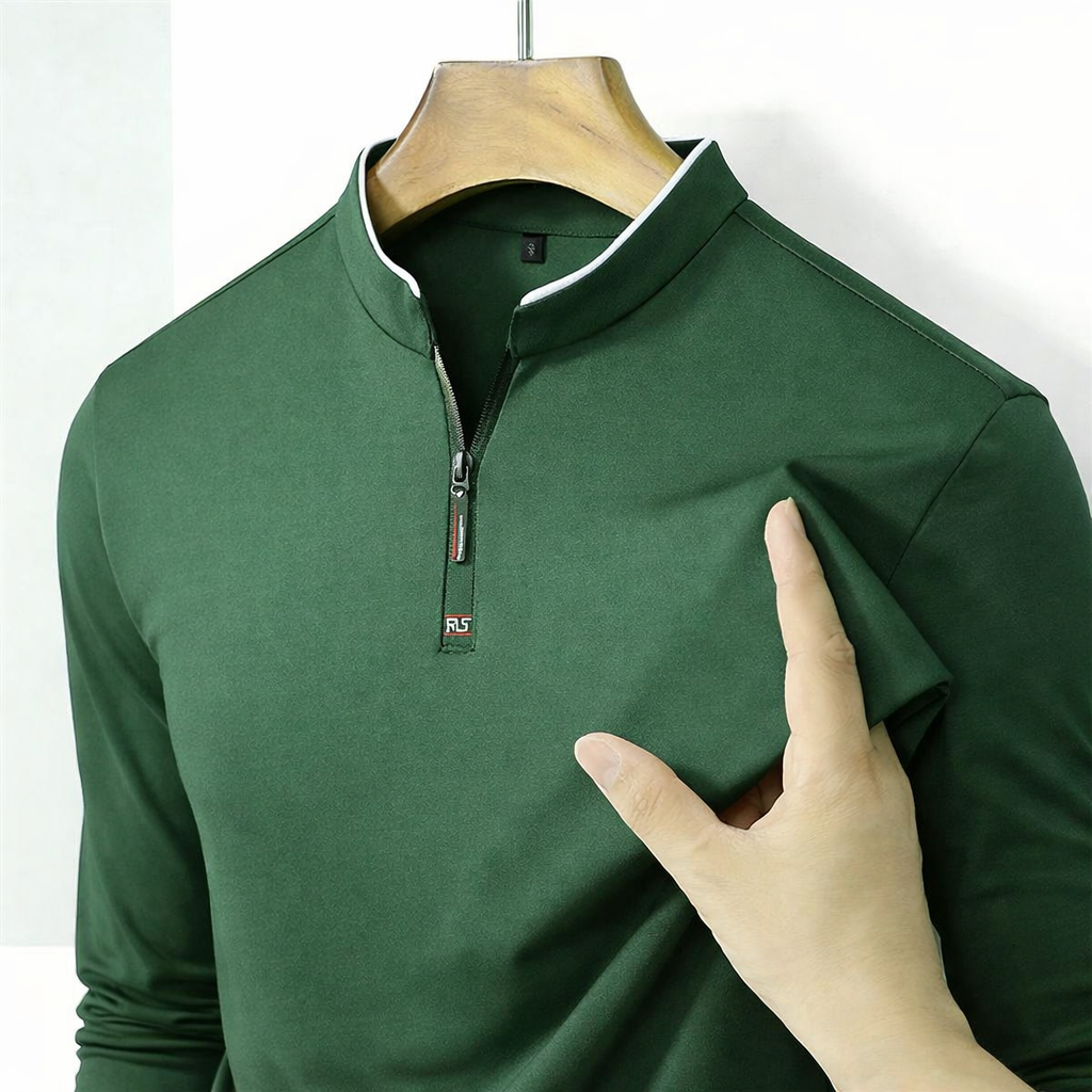 Men's Half-Zip Polo Shirt | Stretch Comfort & Breathable 5