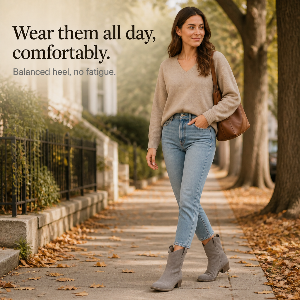 Women's Western Ankle Boots | Flexible Fit & All-Day Comfort 7