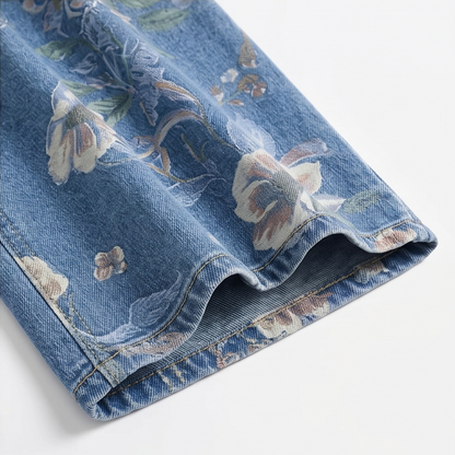 Women's Wide-Leg Jeans | Floral Print & High-Rise Fit 10