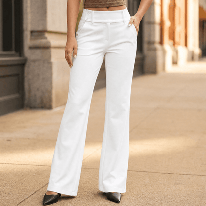 Women's Wide-Leg Flare Pants | Elongating & Comfortable Fit 15