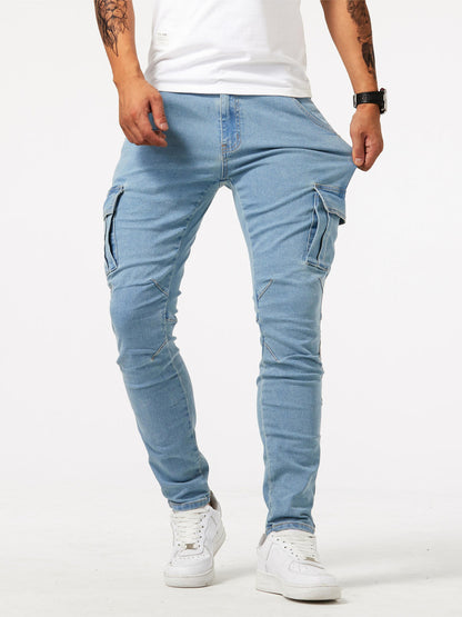 Men's Cargo Jeans | Slim Fit & Utility Pockets 1