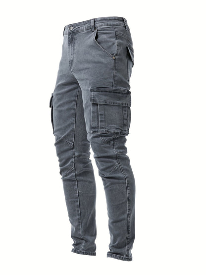 Men's Cargo Jeans | Slim Fit & Utility Pockets 4