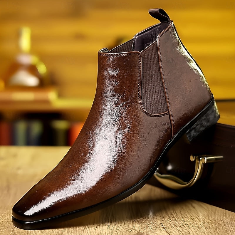 Hamish | Polished Ankle Chelsea Boots