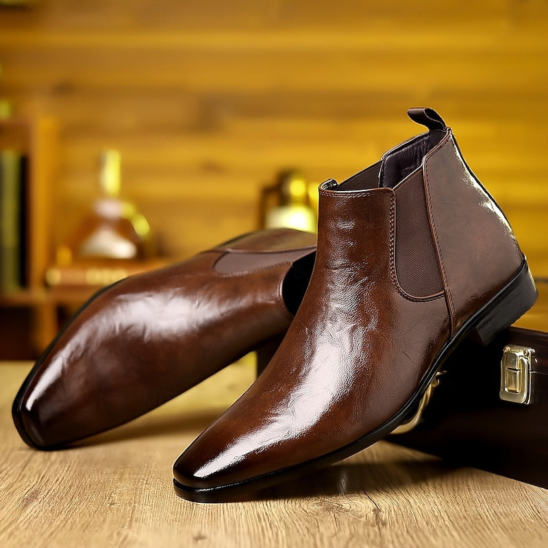 Hamish | Polished Ankle Chelsea Boots