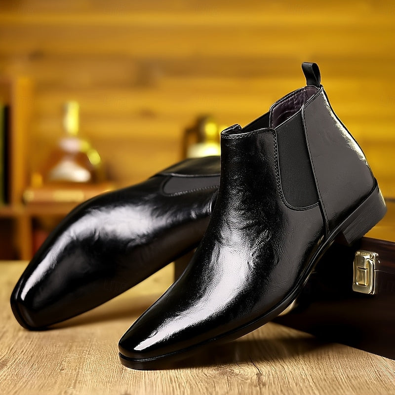 Hamish | Polished Ankle Chelsea Boots