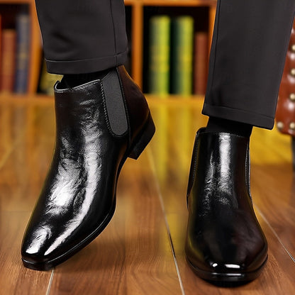 Hamish | Polished Ankle Chelsea Boots