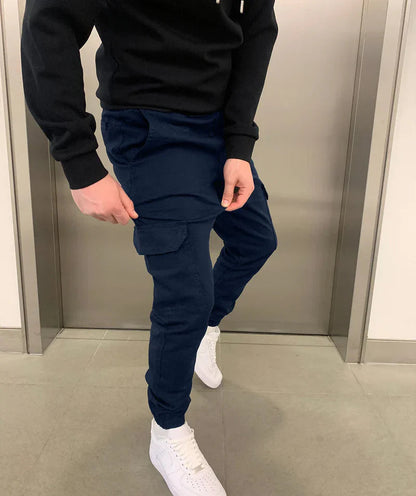 Men's Slim Fit Cargo Joggers | Elastic Waist Streetwear 10