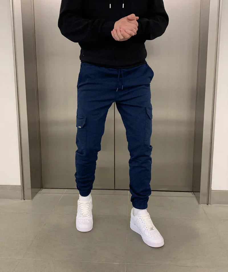 Men's Slim Fit Cargo Joggers | Elastic Waist Streetwear 11