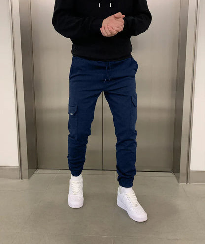 Men's Slim Fit Cargo Joggers | Elastic Waist Streetwear 11
