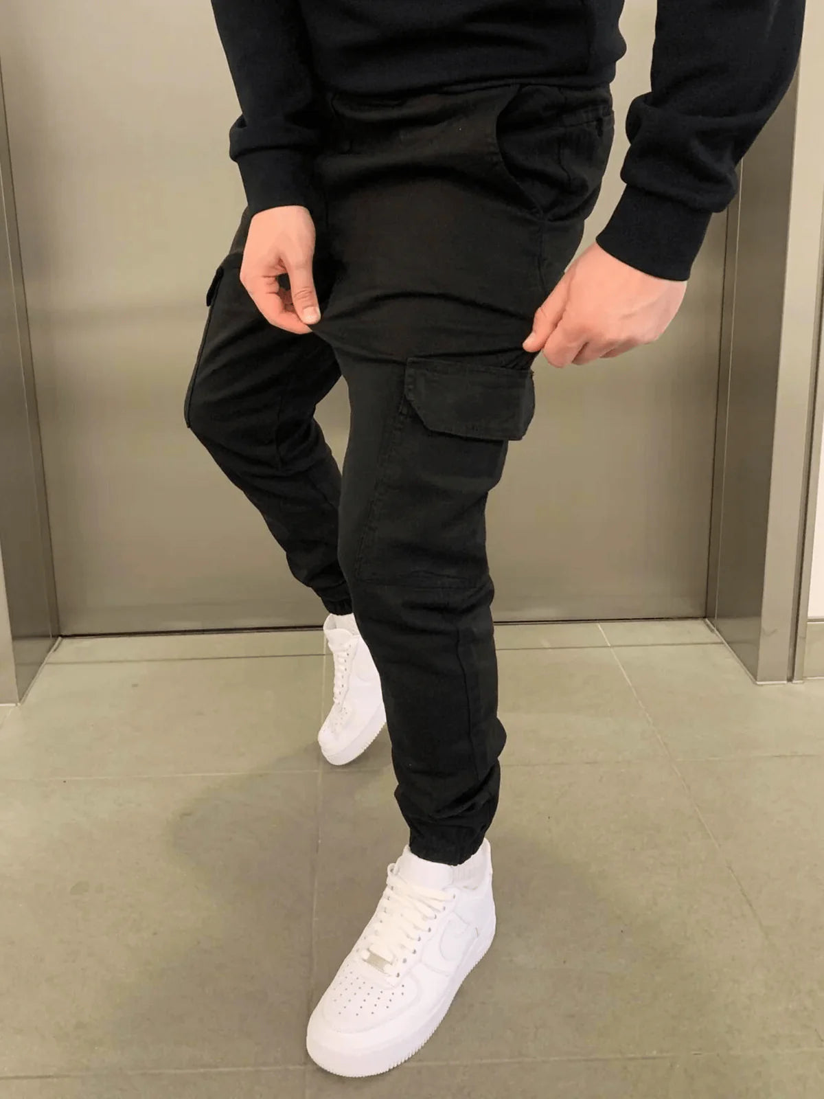 Men's Slim Fit Cargo Joggers | Elastic Waist Streetwear 2