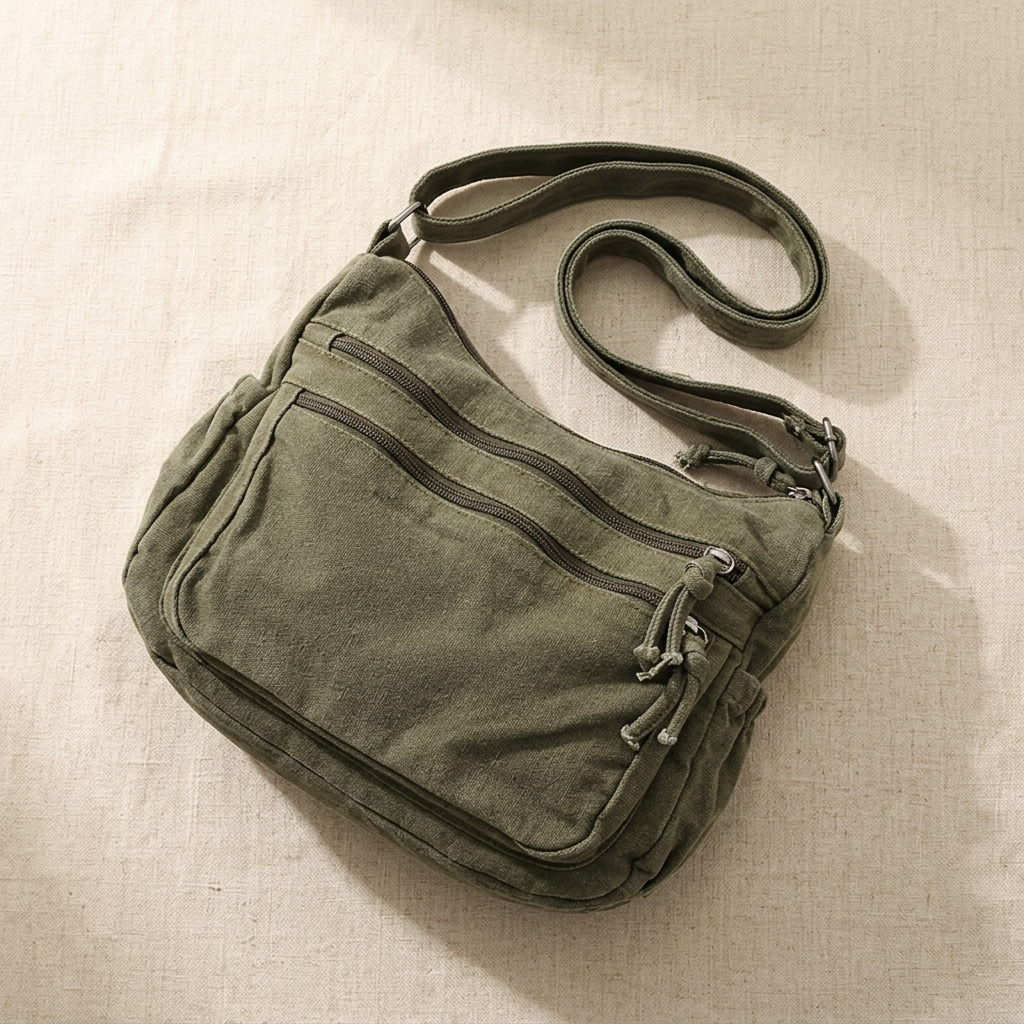 Women's Canvas Hobo Bag | 6 Pockets & Lightweight 5