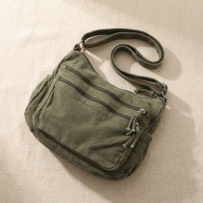 Women's Canvas Hobo Bag | 6 Pockets & Lightweight 5